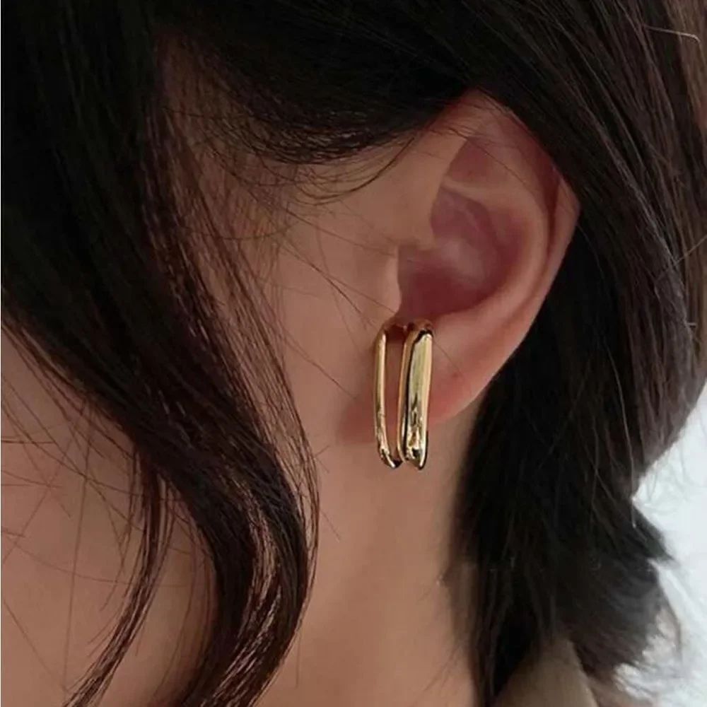 Elegant Gold cuff Earrings N983